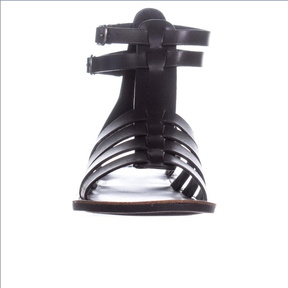 Leather Ankle High Gladiator Strappy Buckle Sandal - Picture 4 of 5